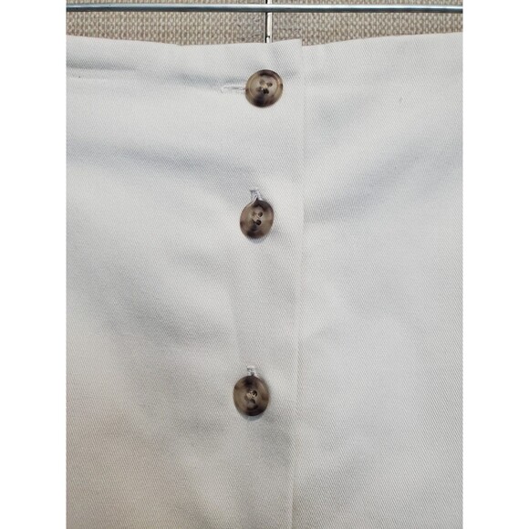 Talbots Cotton Beige Twill Button-Front Maxi Skirt Vintage Size 18 - Picture 2 of 5